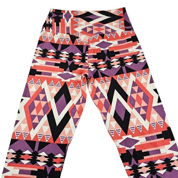 No Boundaries Sueded Crossover Waist Aztec Print Ankle Length Leggings NWT - Picture 3 of 16